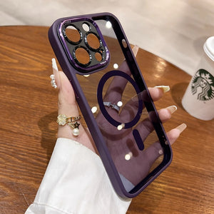 Magnetic Guardian Designed for iPhone 15 Plus Case,[Compatible with MagSafe] Slim Case for iPhone 15 Plus Phone Case (6.7") purple