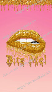 Golden Glitter Lips