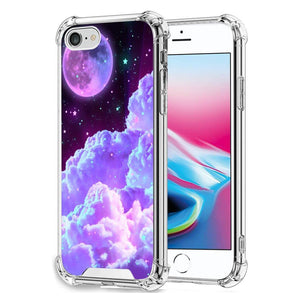 Compatible with iPhone 14 13 12 11 Pro Max X XR XS Max SE2020 7 8 Plus Anti-Drop Phone Case Sky Clear TPU Bumper Full Body Protection Cover