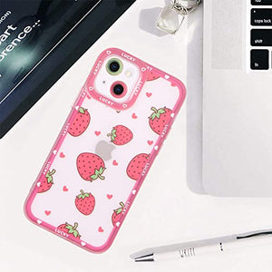 iPhone 13 Case Red Strawberry Cute Camera Hole Protective 6.1 inch 2021
