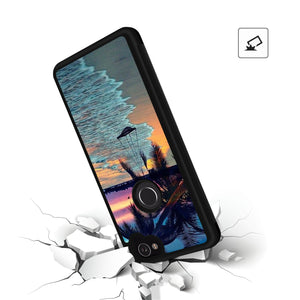 Phone Case Compatible with Google Pixel 2 Tropical Beach Luxury Elegant Square Protective Metal Decoration Corner