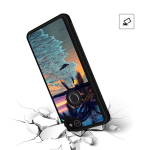 Phone Case Compatible with Google Pixel 2 XL Tropical Beach Luxury Elegant Square Protective Metal Decoration Corner