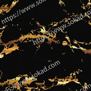 SKKI Black Marble Metallic Gold