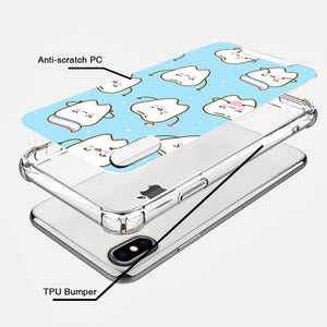 Compatible with iPhone 14 13 12 11 Pro Max X XR XS Max SE2020 7 8 Plus Anti-Drop Phone Case Teeth Clear TPU Bumper Full Body Protection Cover
