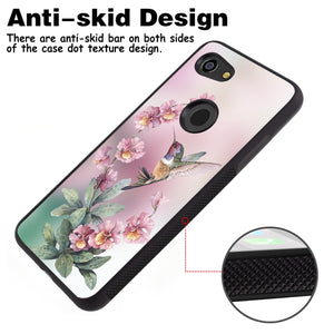 Phone Case Compatible with Google Pixel 3 Lite Beautiful Hummingbird Drawing Luxury Elegant Square Protective Metal Decoration Corner