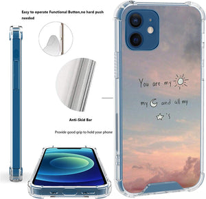 Case for  iPhone 14 13 12 11 Pro Max X Xs Xr 8 7 Plus SE 2022 Phone Case TPU Bumper Protection Shock Absorption Bumper Cover with Love Quotes