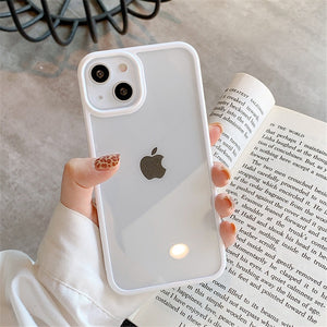 Candy Shockproof Silicone Bumper Phone Case For iPhone 11 12 13 Pro Max X XS XR Max 8 7 Plus Transparent Protection Back Cover