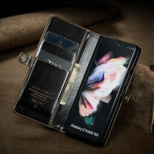 Wallet Case For Samsung Galaxy Z Fold 3 4 5G Cover Luxury Flip Leather Card Slots Phone Shell For Samsung Z Fold 3 Case Zfold3