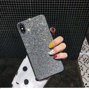 Glitter Case for iPhone X 7 8 6 S 6S Plus SE 2020 Luxury Bling Sequins Diamond Phone Case for iPhone XR XS Max Girl Cover Fundas