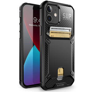 For iPhone 12 Case/For iPhone 12 Pro Case 6.1" (2020) UB Vault Slim Protective Wallet Cover with Built-in card holder