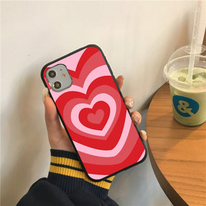 Cute Hot rainbow Heart shape Love soft silicon phone case For iphone 14 13 12 11 Pro SE 2020 X XS MAX 7 8 6s plus Loves cute cover