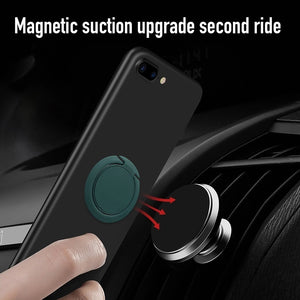 Luxury metal Mobile Phone Socket Holder Universal 360 Degree Rotation Finger Ring Holder Magnetic Car Bracket Stand Accessories