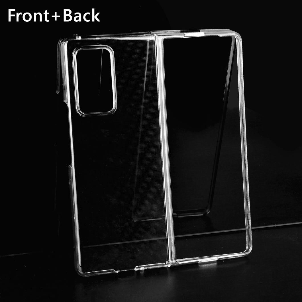 Transparent Phone Case For Samsung Galaxy Z Fold 4 3 2 5G Front Back Protective Cover Hard Clear Bumper Shell Z Fold4 Fold3 Case
