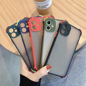 Camera Protection Phone Case for iPhone 13 11 12 Pro 11Pro Max X XR XS 8 7 Plus Matte Transparent Shockproof Bumper Cover Funda