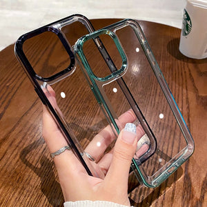 Plating Shockproof Armor Case For iPhone 14 13 12 11 Pro Max XS XR X 8 7 Plus SE 2020 2 iPhone13 Anti Shocked Clear Back Hard Cover