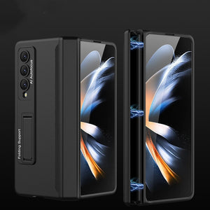 Case for Samsung Galaxy Z Fold 4 3 2 Magnetic Adsorption Hinge Protection Phone Cover Kickstand Hard Plastic S Pen Slot Case
