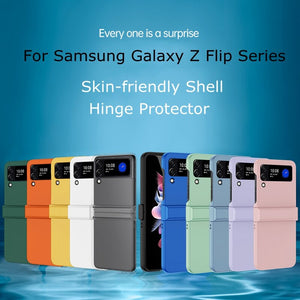 Z Flip 4 Case For Samsung Galaxy Z Flip 3 4 5G Shockproof ZFlip3 Z Flip3 Flip4 CandyColor Silicone Phone Cover Cases