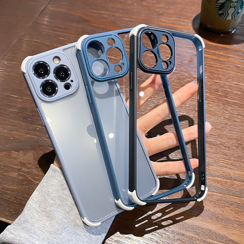 Anti-Shock Transparent Silicone Air Bag Case For iPhone 11 12 13 Pro Max XS X XR 7 8 Plus SE 2020 Bumper Back Cover Coque Phone