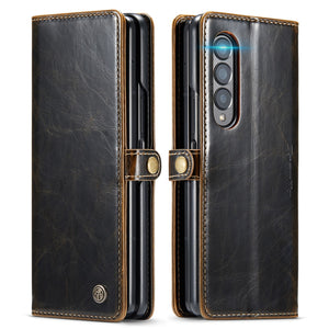 Full Protection Business Leather Case for Samsung Galaxy Z Fold3 Fold 4 Fold4 Fold 3 5G Zfold4 Card Pocket Mobile Phone Cover