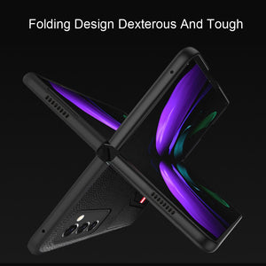 Slim Lightweight Leather Case for Samsung Galaxy Z Fold 2 4 Fold4 Fold2 5G Fold 3 Fold3 Shockproof Protective Cover