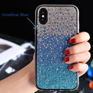 Luxury Bling Gradient Diamond Case For iPhone 11 12 Pro MAX XR X XS MAX 6 7 8 Plus SE 2020 10 Coque Funda Back Cover Phone Cases