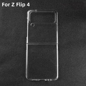 Transparent Protective Cover For Galaxy Z Flip 3 4 5G Case Flip3 Flip4 Back Bumper Shell For Samsung Galaxy Z Flip4 3 PC Case