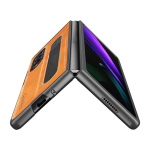 Slim Thin Pen Holder Leather Case for Samsung Galaxy Z Fold3 Fold 4 Fold4 Fold 3 5G Anti-Falling Phone Bag Cover Funda Capa