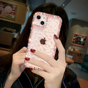 Fashion Glitter Bling Diamond Transparent Soft Case For iPhone 14 13 12 11 Pro Xs Max XR X 7 8 Plus SE 2 Clear Silicone Back Cover